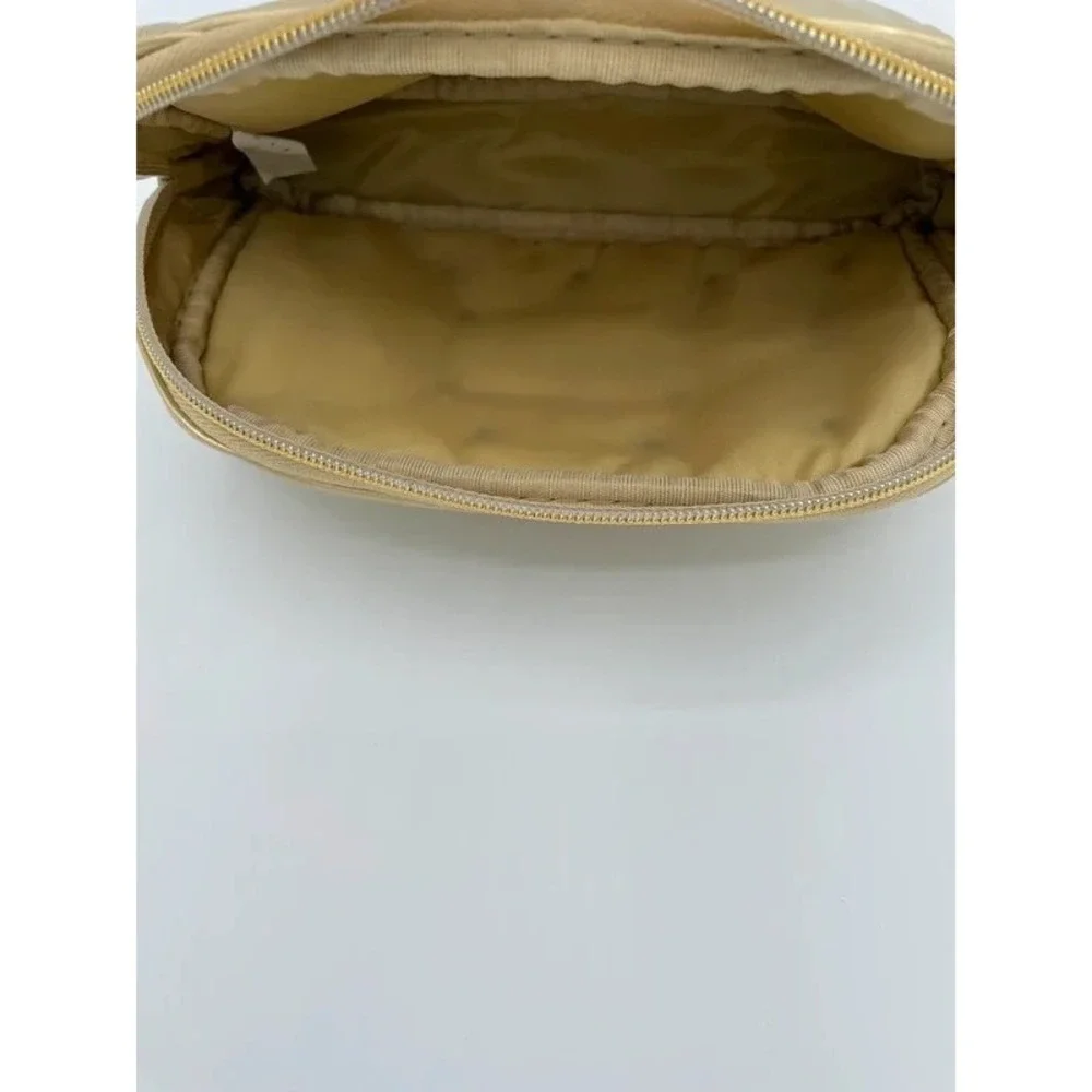 Betseyville Betsey Johnson Gold Metallic Studded Cosmetic Makeup Bag Y2K